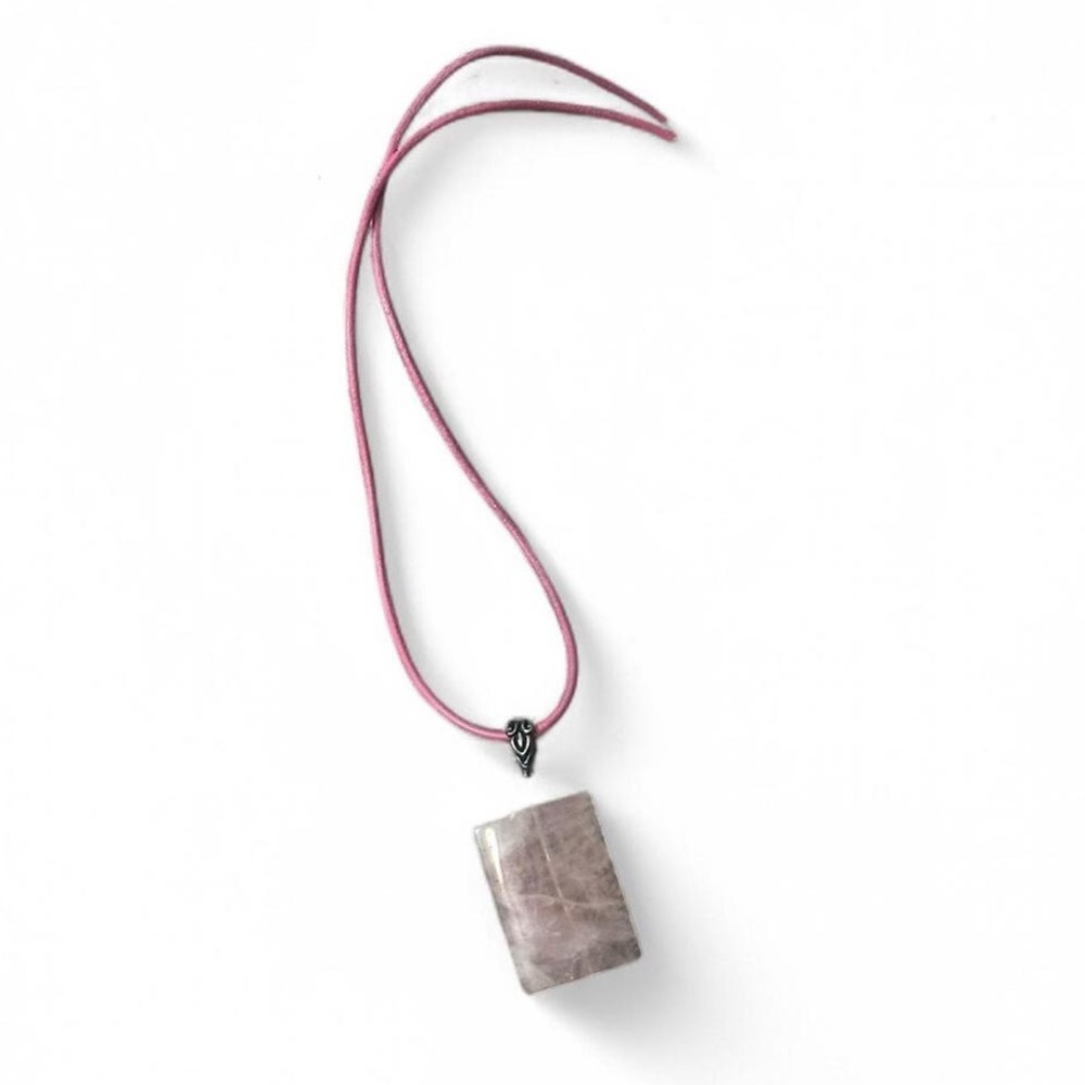 Vintage Rose Quartz Pendant Necklace‎